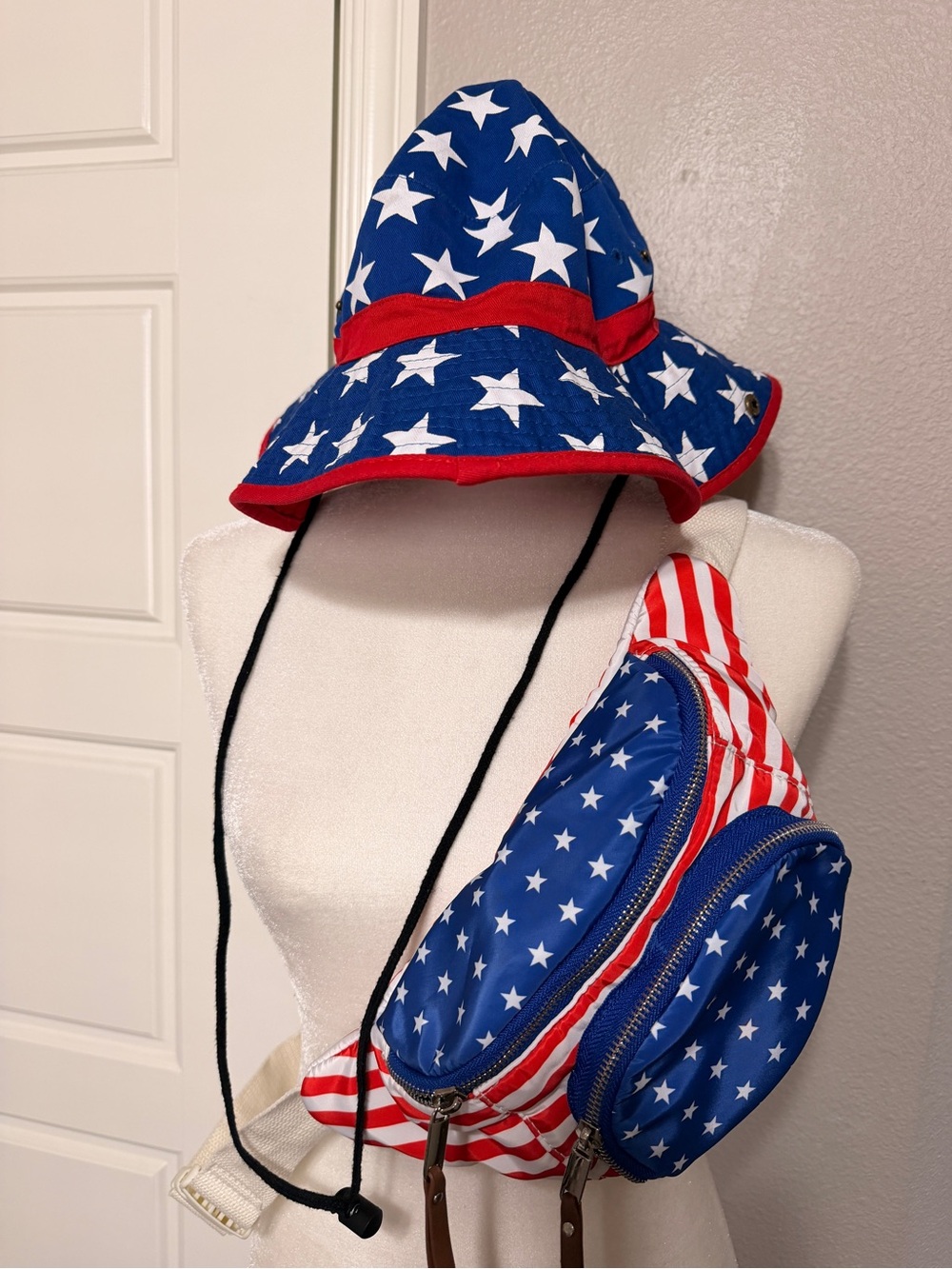 Mad Love American Flag Crossbody Bag/ Bucket Hat